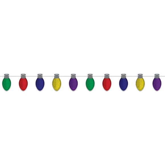 Beistle Christmas Light Bulb Streamer 80.75 in  x 5' 6 in  (1/Pkg) Party Supply Decoration : Christmas/Winter