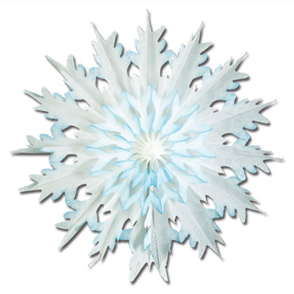 Beistle Dip-Dyed Snowflakes (2/Pkg) - Party Supply Decoration for Christmas / Winter