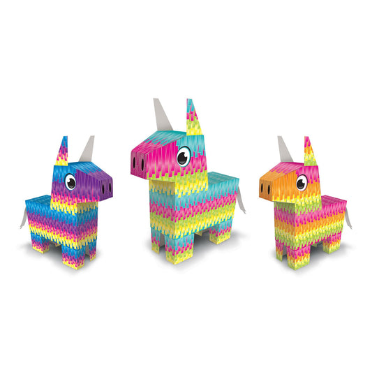 Beistle 3-D Pinata Centerpieces  (3/Pkg) Party Supply Decoration : Fiesta/Cinco de Mayo