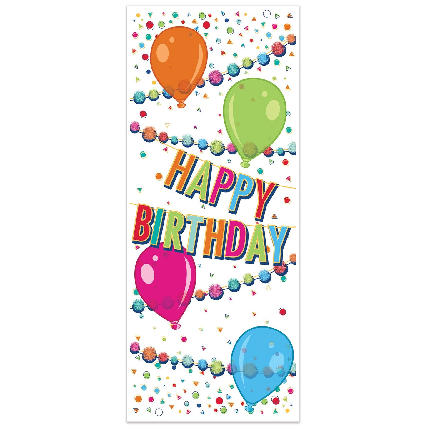 Beistle Happy Birthday Door Cover - Party Supply Decoration for Birthday