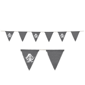 Beistle Pirate Fabric Pennant Banner 8 in  x 6' (1/Pkg) Party Supply Decoration : Pirate