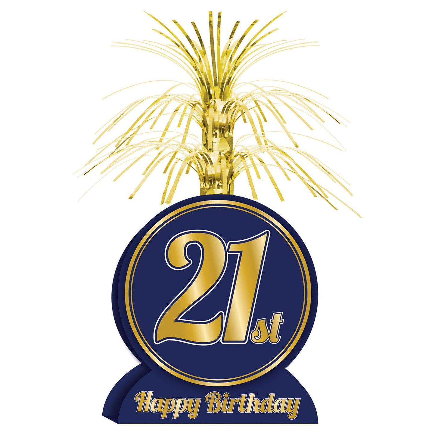 Beistle 21st Birthday Centerpiece 13 in  (1/Pkg) Party Supply Decoration : 21st Birthday