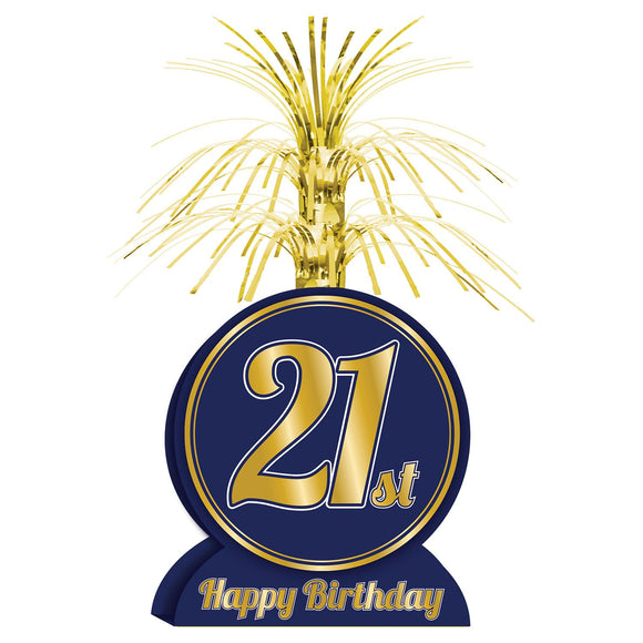 Beistle 21st Birthday Centerpiece 13 in  (1/Pkg) Party Supply Decoration : 21st Birthday