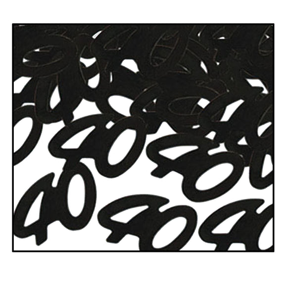 Beistle Black Fanci-Fetti 40th Silhouettes - Party Supply Decoration for Over-The-Hill