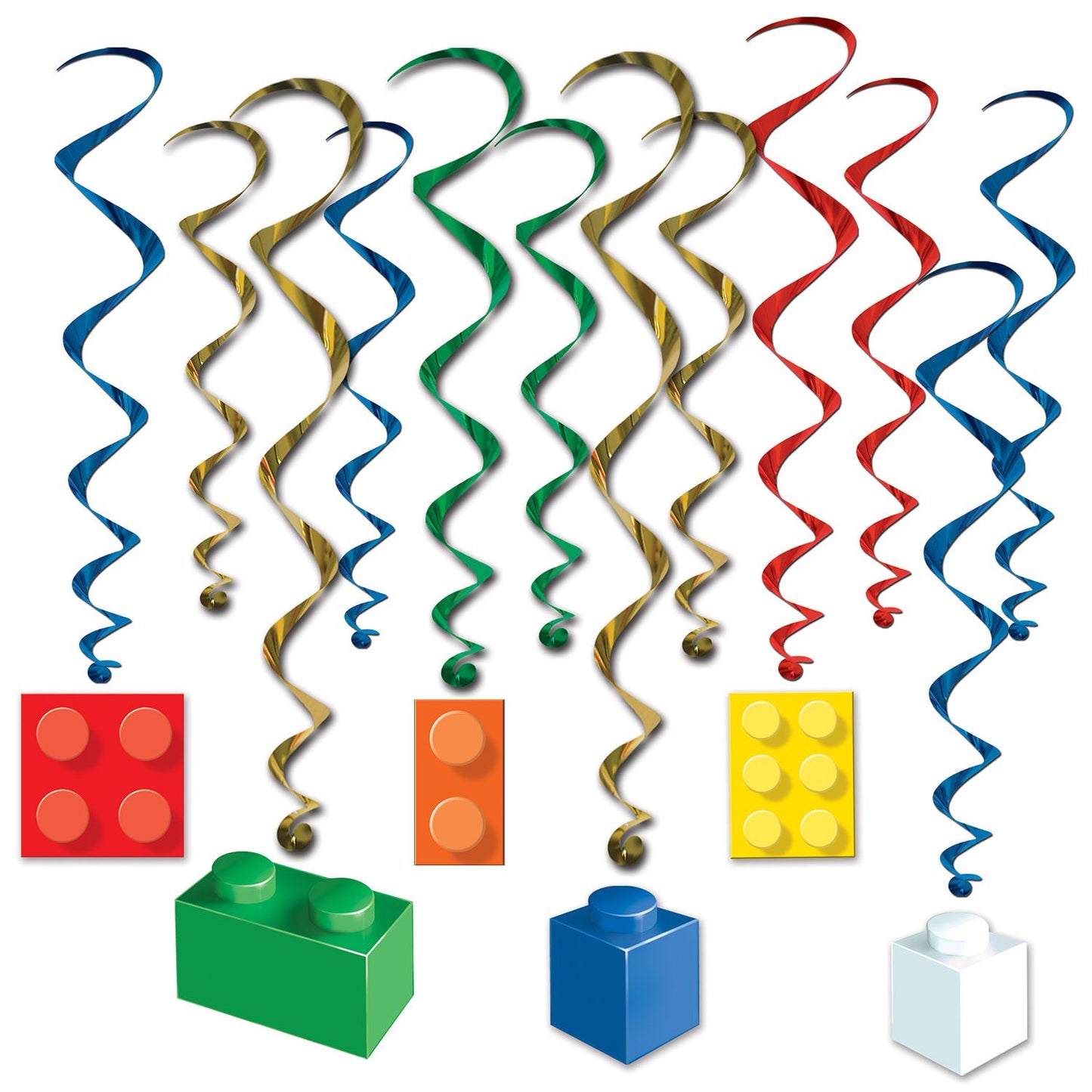 Beistle Building Block Whirls - Party Supply Decoration for Building Blocks