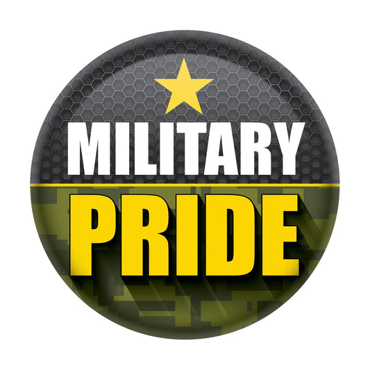 Beistle Military Pride Button - Party Supply Decoration for Patriotic