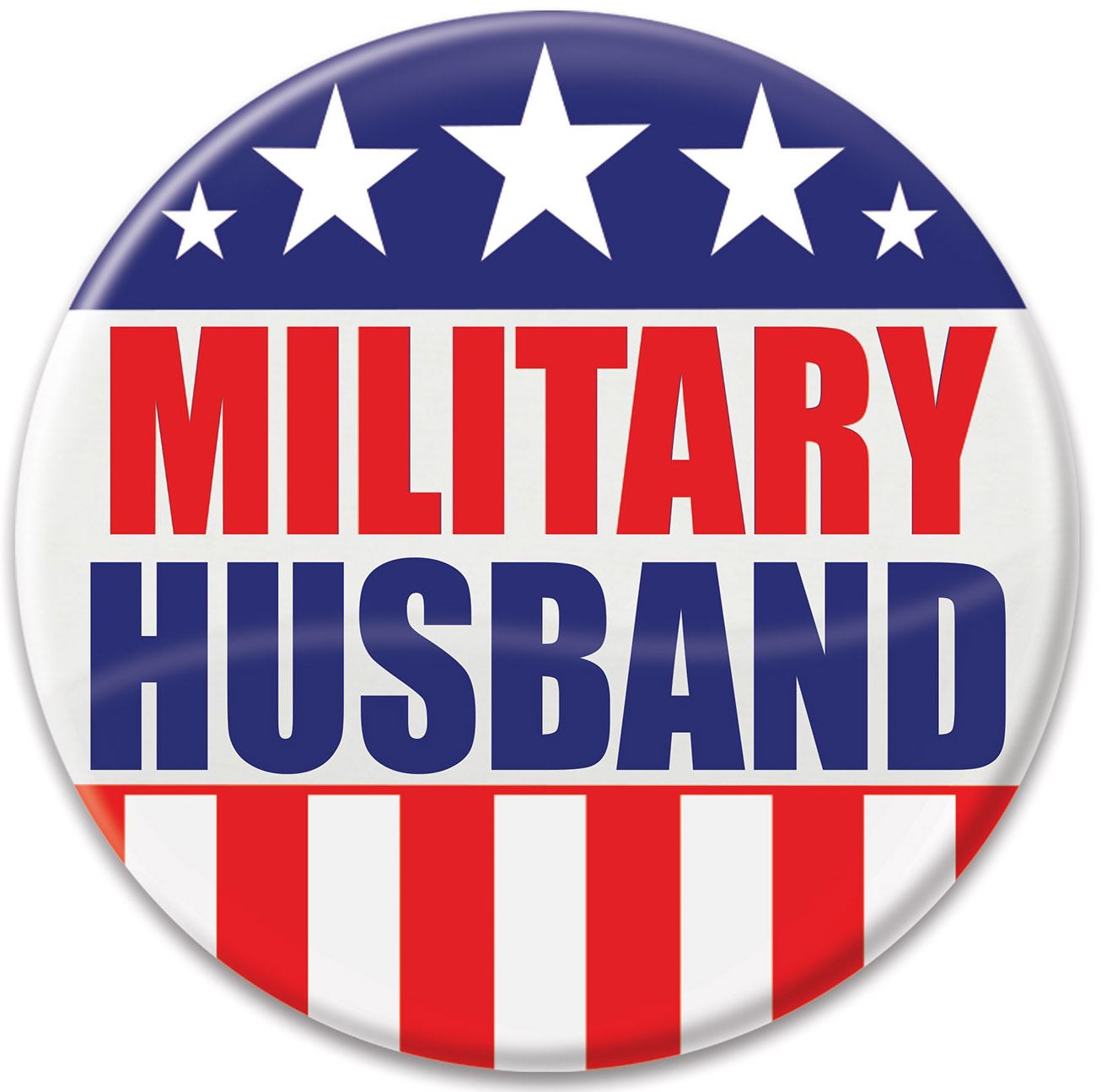 Beistle Military Husband Button - Party Supply Decoration for Patriotic