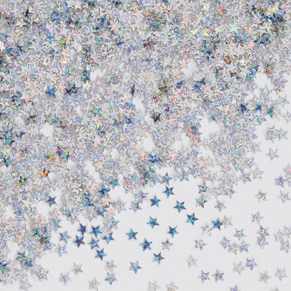 Beistle Silver Holographic Stars Confetti - Party Supply Decoration for General Occasion