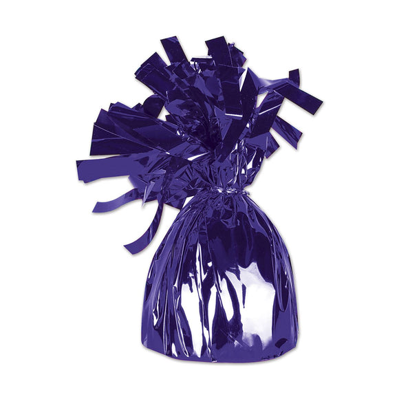 Beistle Purple Metallic Wrapped Balloon Weight - Party Supply Decoration for General Occasion