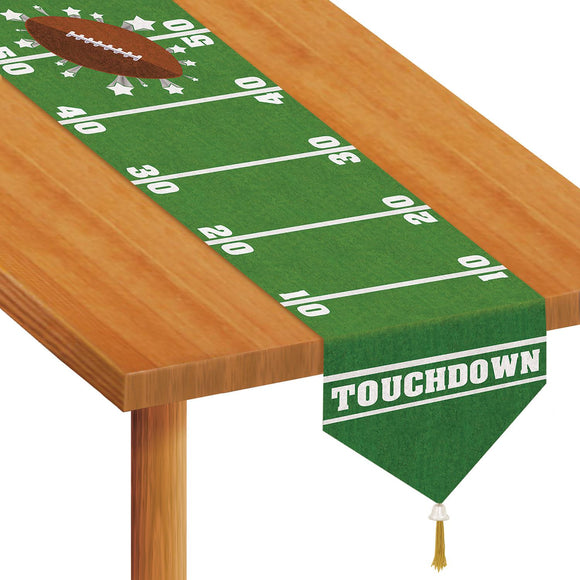 Beistle Football Field Table Runner - Party Supply Decoration for Football