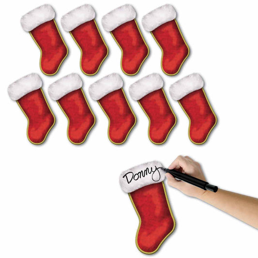 Beistle Christmas Stocking Cutouts   (10/Pkg) Party Supply Decoration : Christmas/Winter