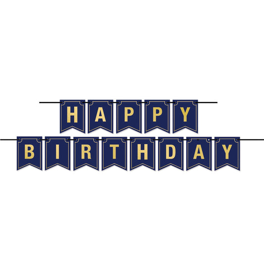 Beistle Foil Happy Birthday Streamer 6 in  x 10' (1/Pkg) Party Supply Decoration : 21st Birthday