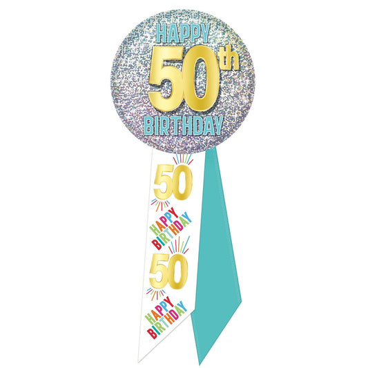 50th Birthday Rosette