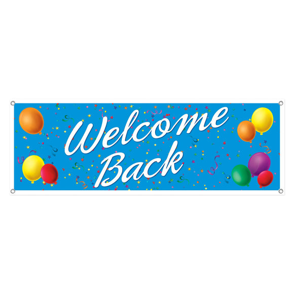 Beistle Welcome Back Sign Banner 5' x 21 in  (1/Pkg) Party Supply Decoration : General Occasion