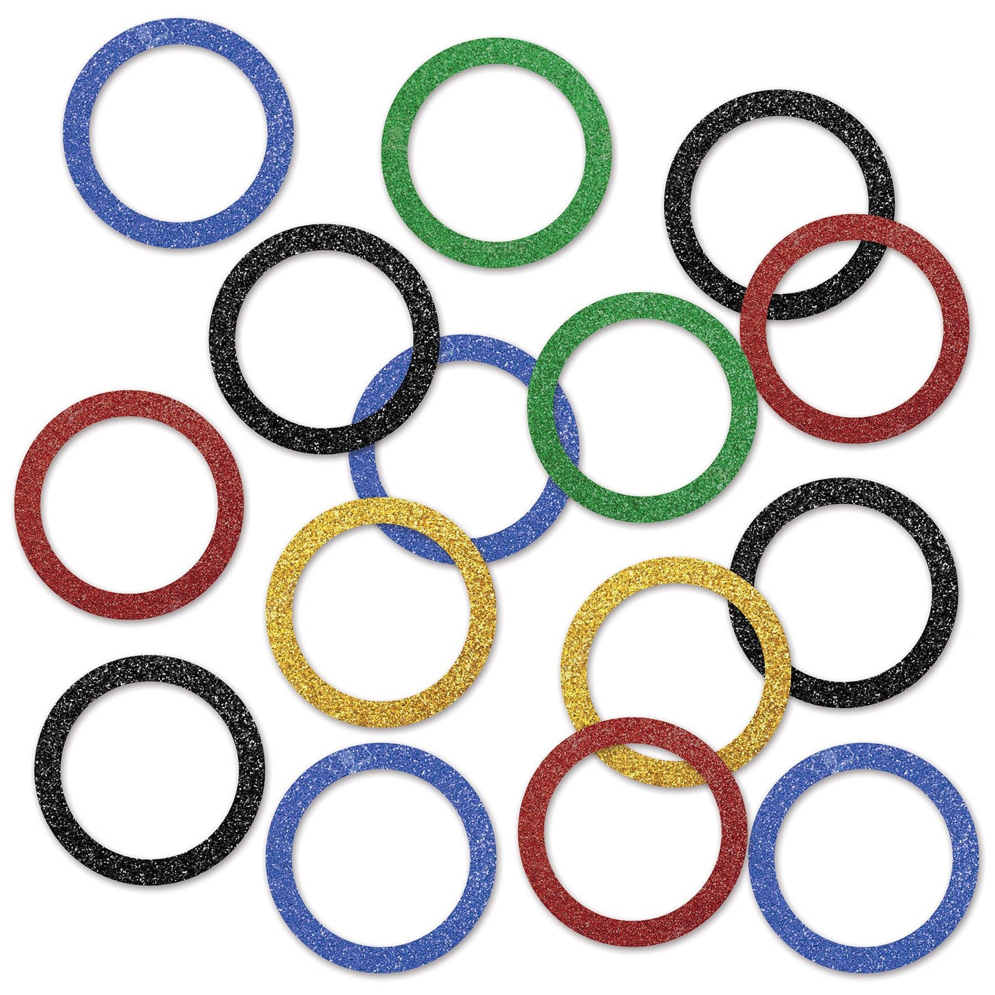 Beistle Sports Party Rings Del Sparkle Confetti - Party Supply Decoration for Sports