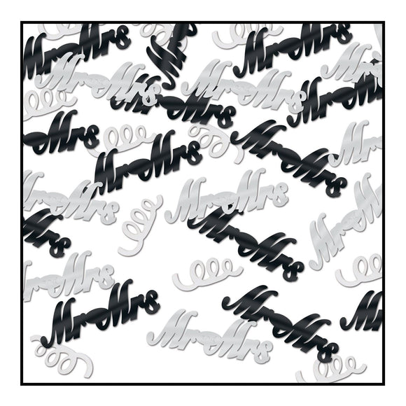 Beistle Mr & Mrs Confetti - Party Supply Decoration for Wedding