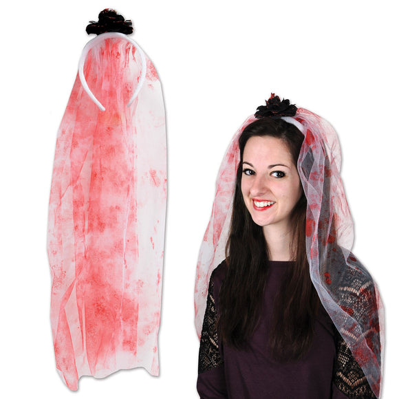 Beistle Bloody Veil Headband  (1/Pkg) Party Supply Decoration : Halloween