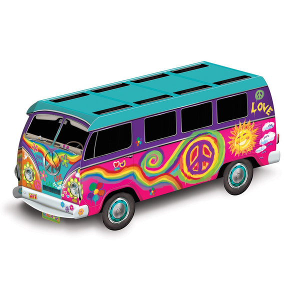 Beistle 60's Bus Centerpiece  (1/Pkg) Party Supply Decoration : 60's
