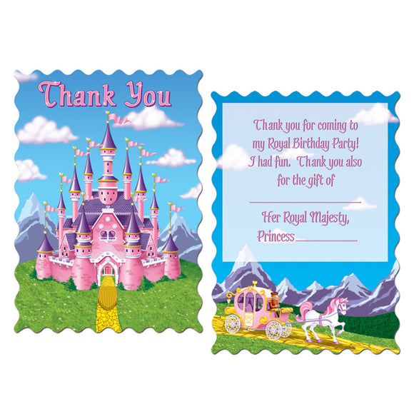 Beistle Princess Party Thank You Notes - Party Supply Decoration for Princess