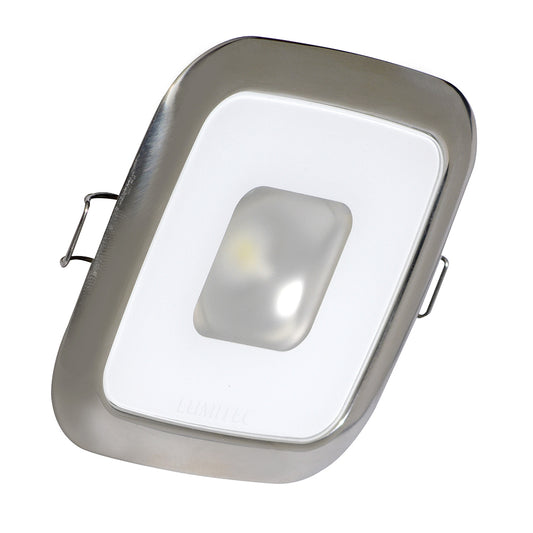 Lumitec Square Mirage Down Light - White Dimming, Red/Blue Non-Dimming - Polished Bezel [116118]