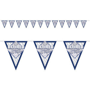 Beistle Retired Now The Fun Begins! Pennant Bnr - Party Supply Decoration for Retirement