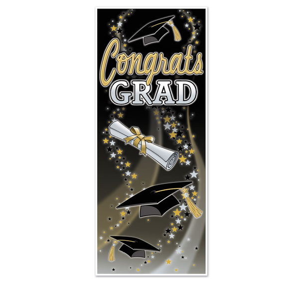 Beistle Congrats Grad Door Cover - Party Supply Decoration for Graduation