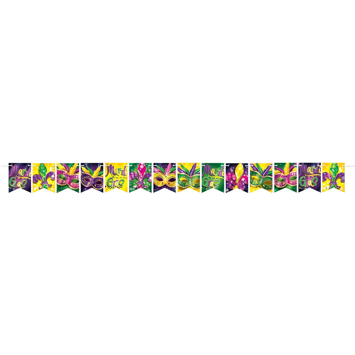 Beistle Foil Mardi Gras Streamer 6 in  x 7' (1/Pkg) Party Supply Decoration : Mardi Gras