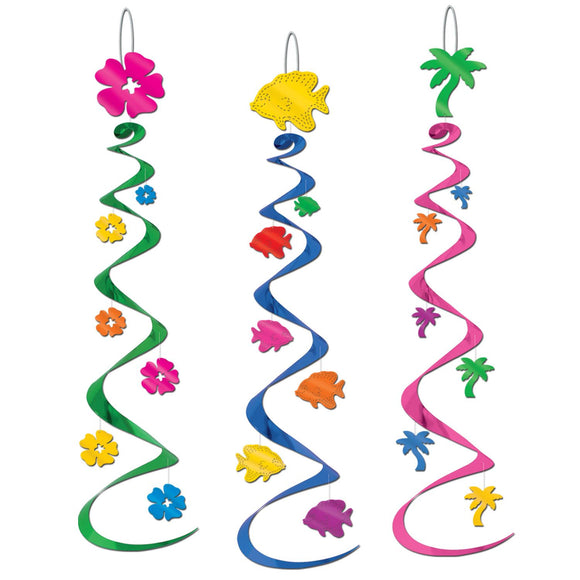 Beistle Luau Whirls - Party Supply Decoration for Luau