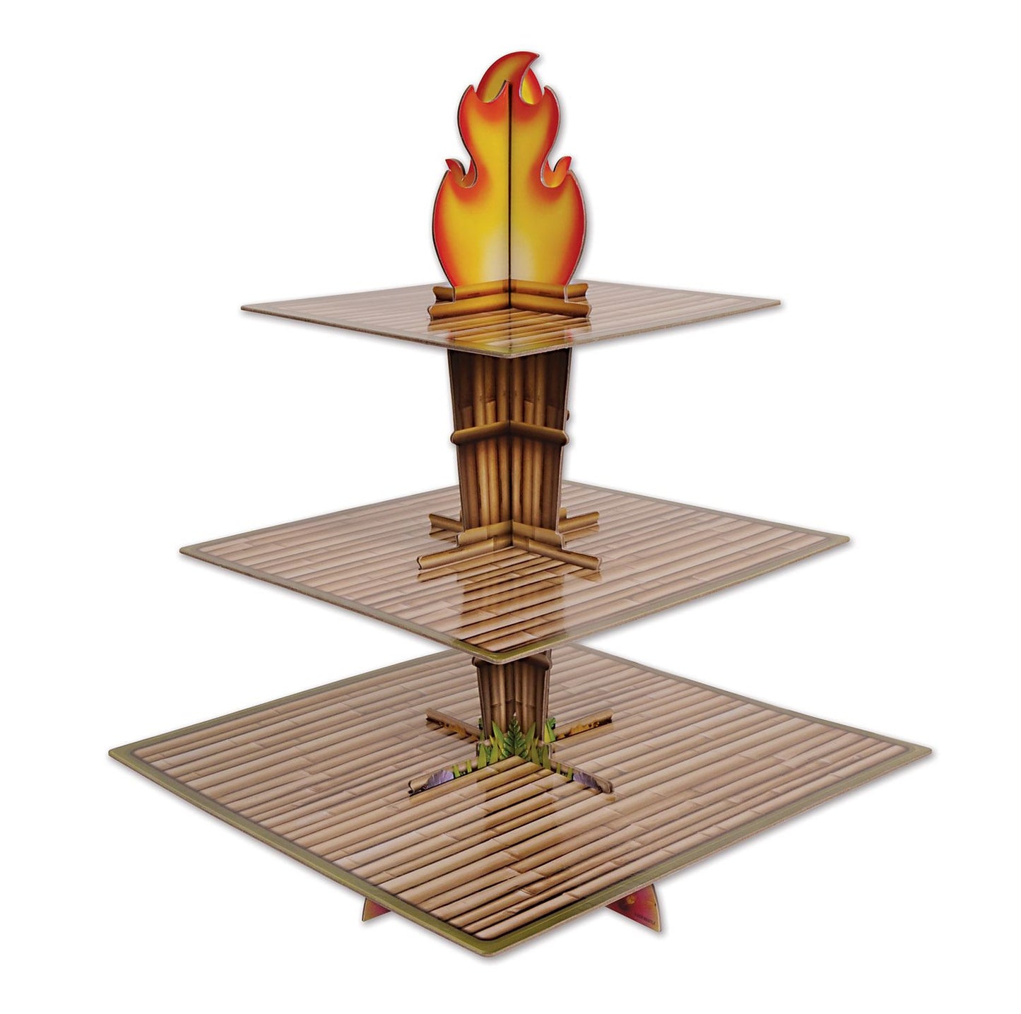 Beistle Tiki Torch Cupcake Stand - Party Supply Decoration for Luau