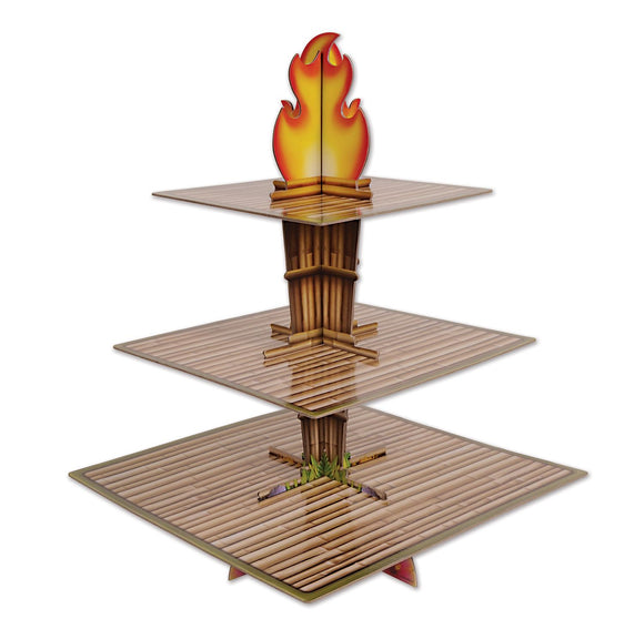 Beistle Tiki Torch Cupcake Stand - Party Supply Decoration for Luau