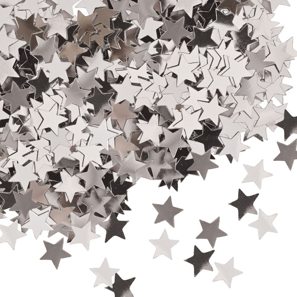 Beistle Silver Fanci-Fetti Stars - Party Supply Decoration for General Occasion