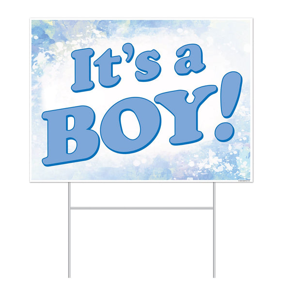 Beistle All Weather It's A Boy! Yard Sign 110.5 in  x 150.5 in  (1/Pkg) Party Supply Decoration : Baby Shower
