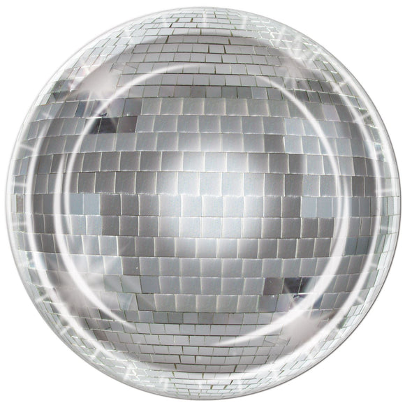 Beistle Disco Ball Plates (8/pkg) - Party Supply Decoration for 70's