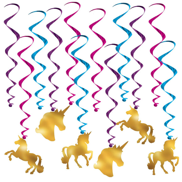 Beistle Unicorn Whirls - Party Supply Decoration for Unicorn
