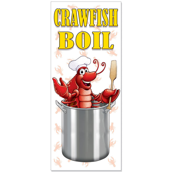 Beistle Crawfish Boil Door Cover - Party Supply Decoration for Mardi Gras