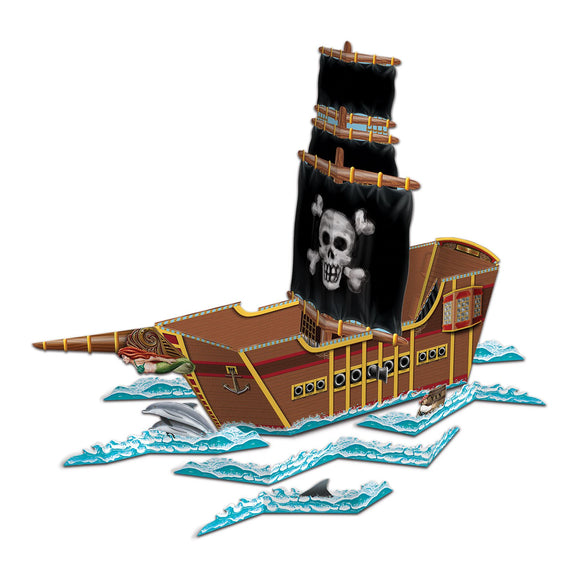 Beistle Pirate Ship Centerpiece -   (1/Pkg) Party Supply Decoration : Pirate