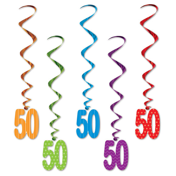 Beistle 50 Whirls - Party Supply Decoration for Birthday