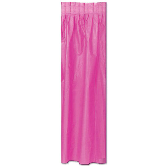 Beistle Cerise Plastic Table Skirting - Party Supply Decoration for General Occasion