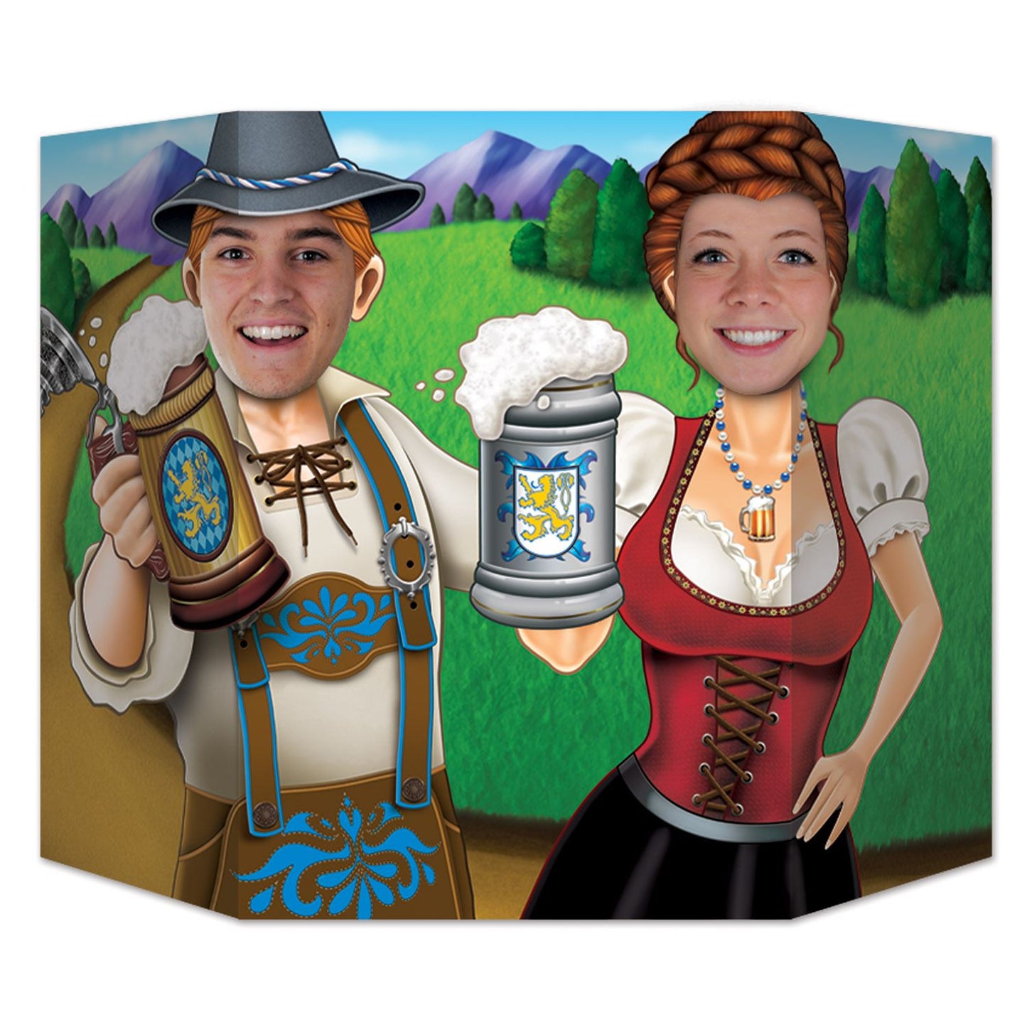 Beistle Oktoberfest Couple Photo Prop - Party Supply Decoration for Oktoberfest