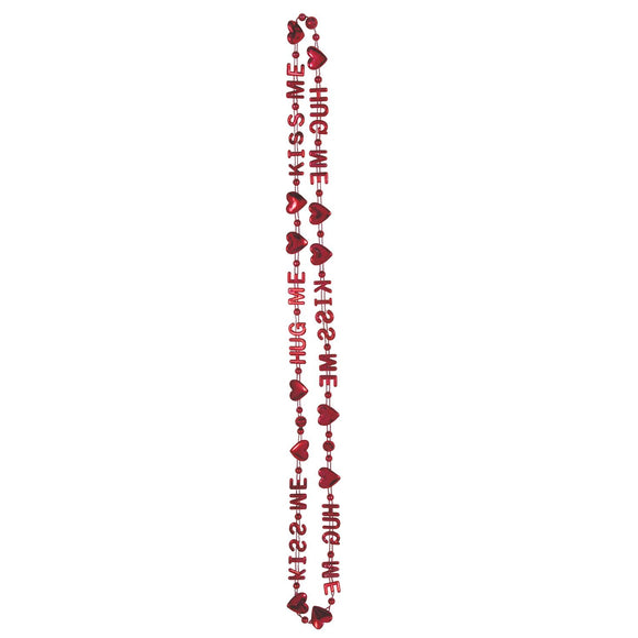 Beistle Hug Me Kiss Me Beads-of-Expression (1/pkg) - Party Supply Decoration for Valentines