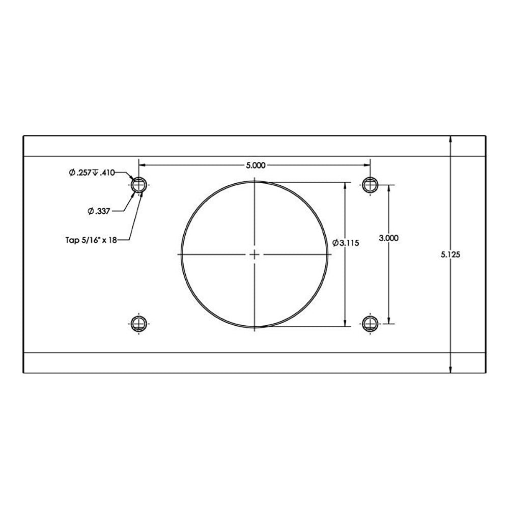 TACO T-Top Extrusion Plate Pre-Drilled for Grand Slams - 20" - Pair [GSE-1939BSA20]