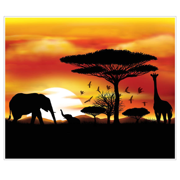 Beistle Safari Insta-Mural - Party Supply Decoration for Jungle