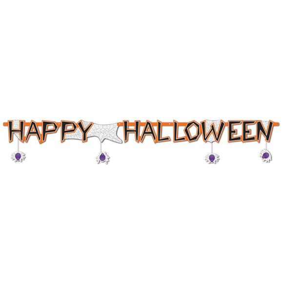 Beistle Happy Halloween Streamer 10 in  x 6' (1/Pkg) Party Supply Decoration : Halloween