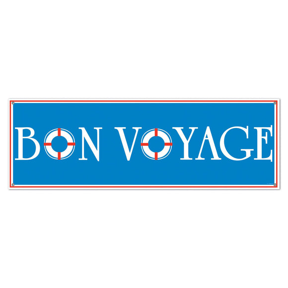 Beistle Bon Voyage Sign Banner 5' x 21 in  (1/Pkg) Party Supply Decoration : Nautical