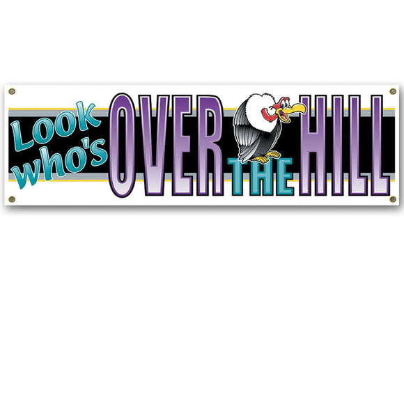 Beistle Over-The-Hill Sign Banner 5' x 21 in  (1/Pkg) Party Supply Decoration : Over-The-Hill