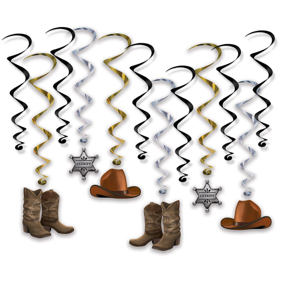 Beistle Western Whirls - Party Supply Decoration for Western