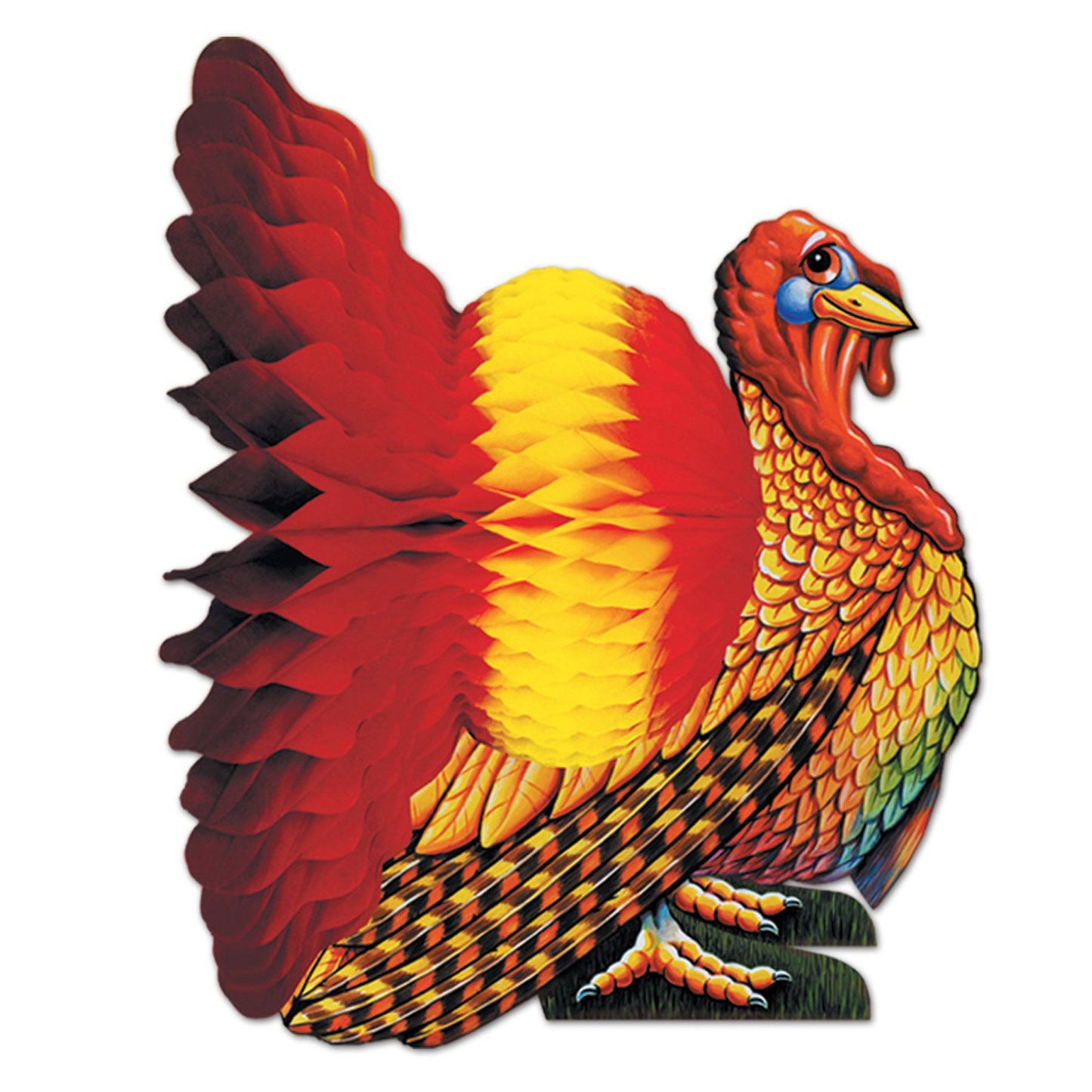 Beistle Madras Turkey Centerpiece, 12 inches 12 in  (1/Pkg) Party Supply Decoration : Thanksgiving/Fall