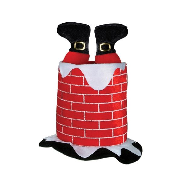 Beistle Plush Santa Chimney Hat   Party Supply Decoration : Christmas/Winter