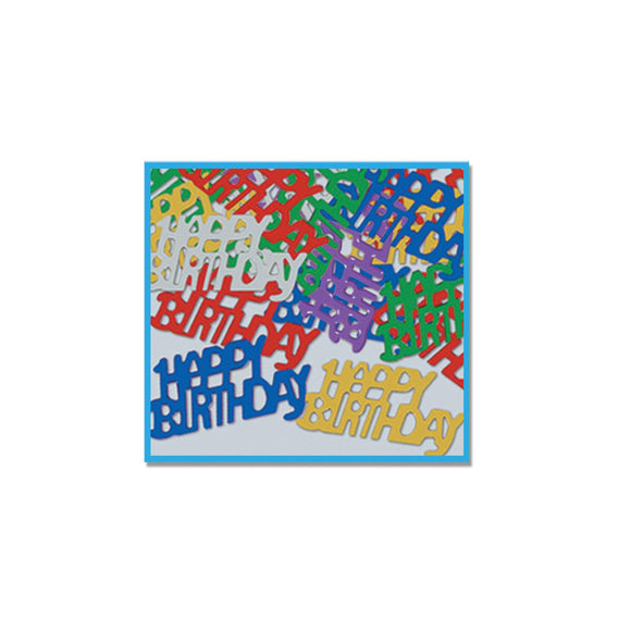 Beistle Multi-Color Happy Birthday Fanci-Fetti - Party Supply Decoration for Birthday