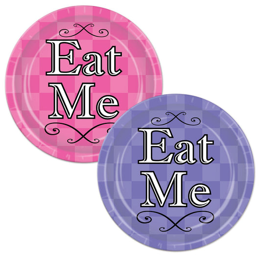 Beistle Alice In Wonderland Plates - 7 inch - Party Supply Decoration for Alice In Wonderland